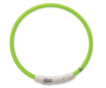 Obojok DOG FANTASY svietiaci USB zelený 45 cm 1ks