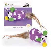 Hračka mačka Myška plyšová fialová 8cm