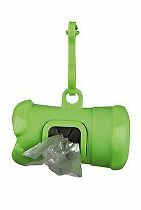 Plastové puzdro + vrecká na psie exkrementy KOST green TR