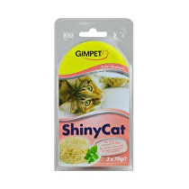 Gimpet cat cons. ShinyCat kuracie mäso/krab 2x85g